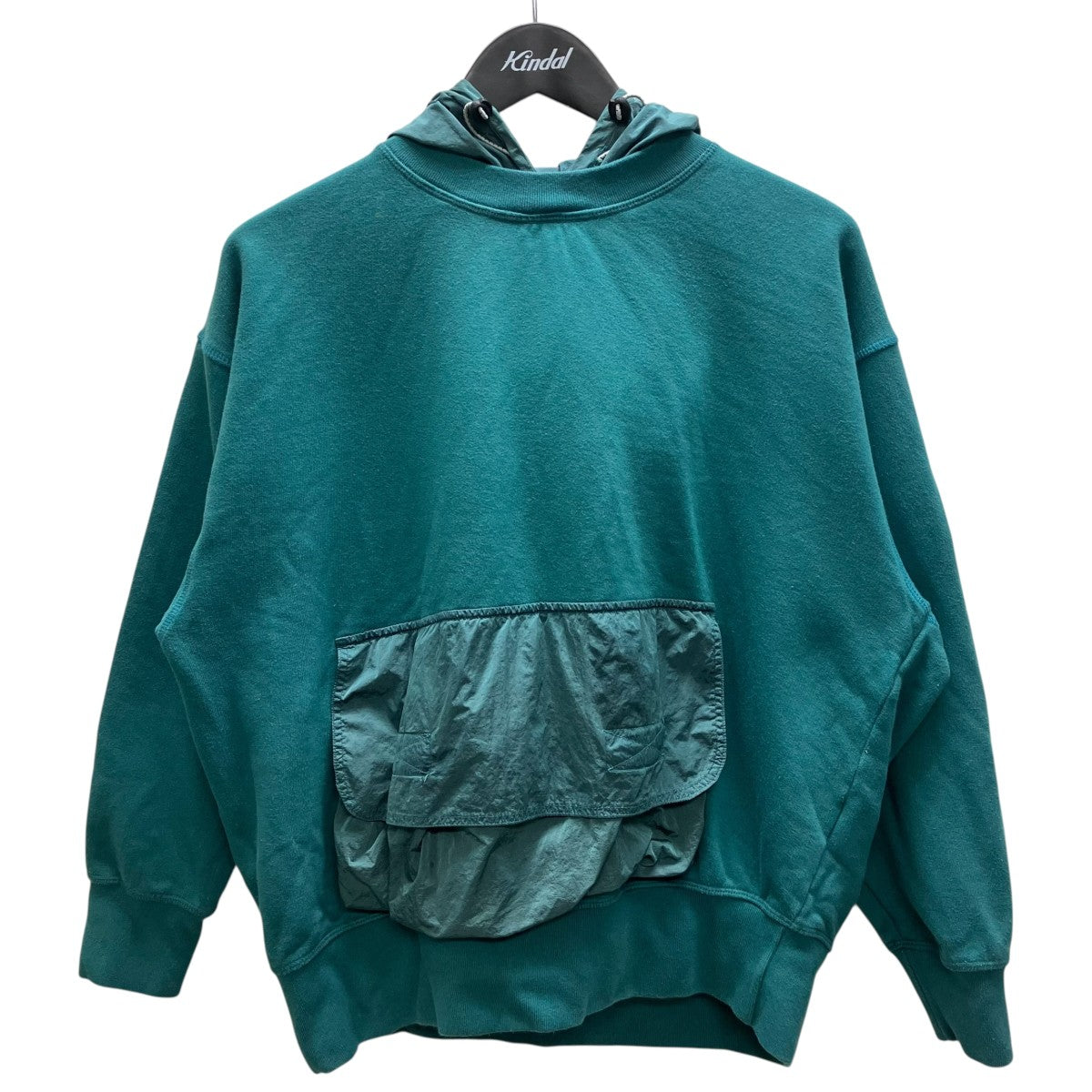 Nylon Hybrid Hooded Sweatshirt 切替プルオーバーパーカー