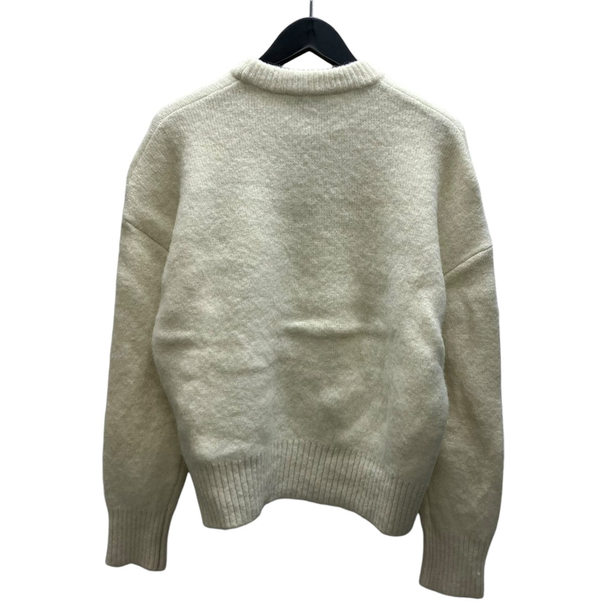 AMI Alexandre Mattiussi ハート ロゴ ウール アルパカ ブレンド ニット セーター 古着・中古-4枚目のアイテム画像
