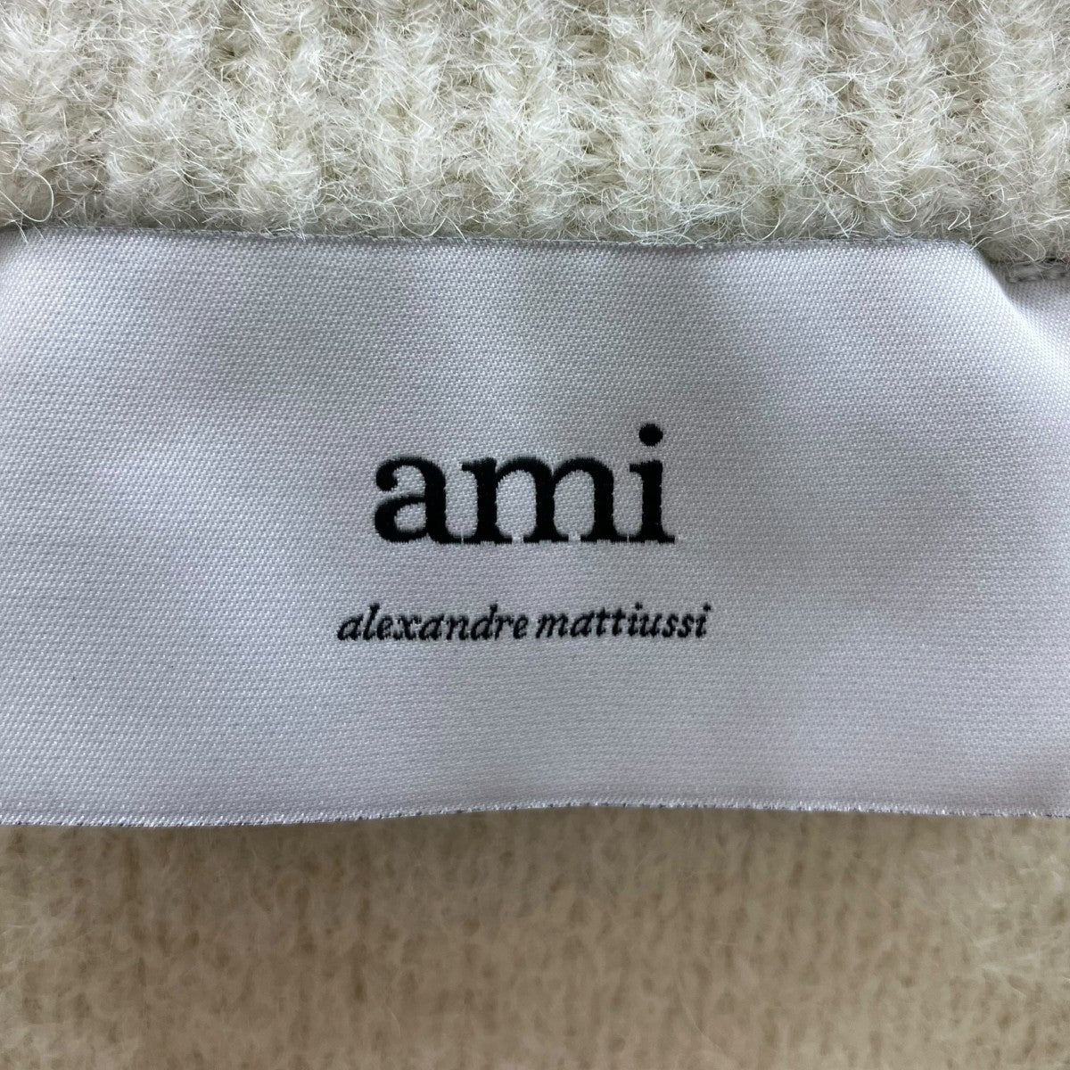 AMI Alexandre Mattiussi ハート ロゴ ウール アルパカ ブレンド ニット セーター 古着・中古-5枚目のアイテム画像