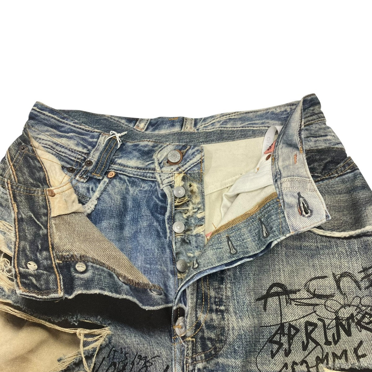 ACNE STUDIOS SUPER BAGGY FIT JEANS 転写プリント総柄ルーズフィットパンツ 古着・中古-5枚目のアイテム画像