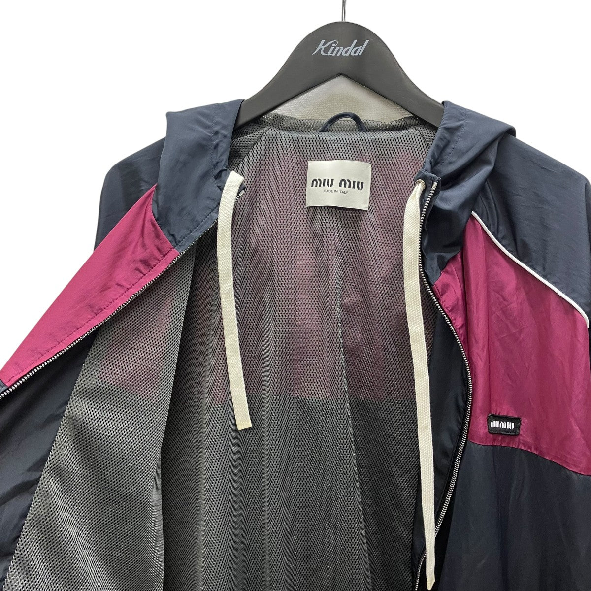 MIU MIU テクニカルシルク ジップブルゾンジャケットジップパーカー 古着・中古-6枚目のアイテム画像