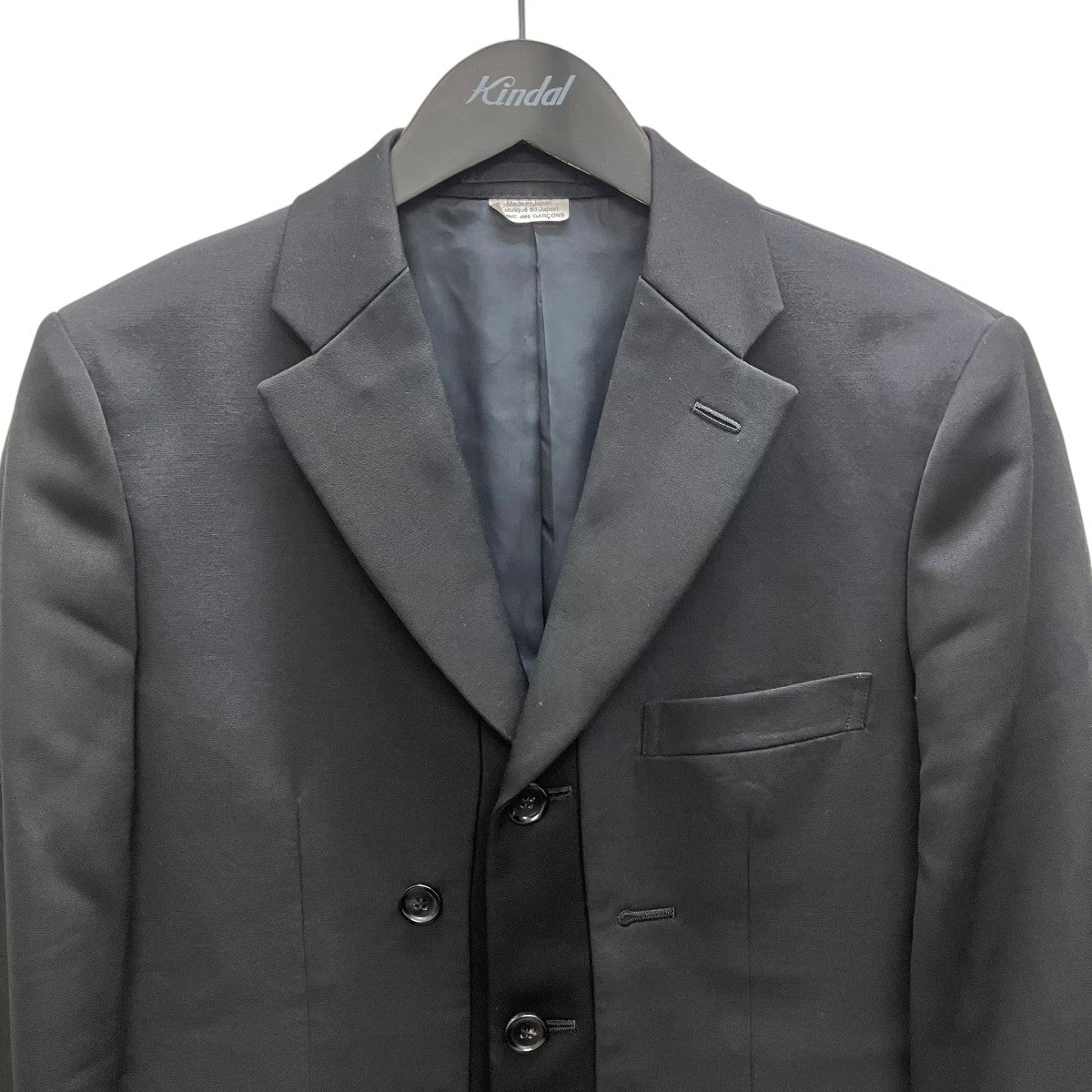 ☆未使用 コムデギャルソン コムコム 22AW 二重袖 テーラードジャケット 黒 COMME des GARCONS HOMME DEUX 美品 AD2022 コムデギャルソンオムドゥ