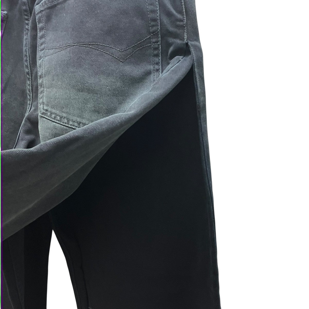 BALENCIAGA DOUBLE FRONT WIDE LEG JEANS クアトロレッグデニムパンツ 古着・中古-5枚目のアイテム画像