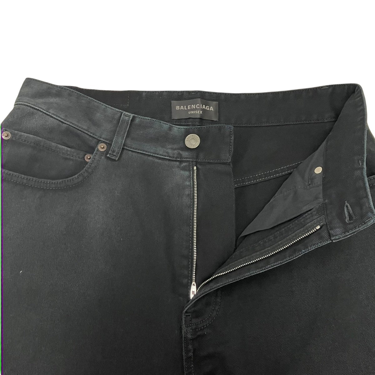 BALENCIAGA DOUBLE FRONT WIDE LEG JEANS クアトロレッグデニムパンツ 古着・中古-7枚目のアイテム画像
