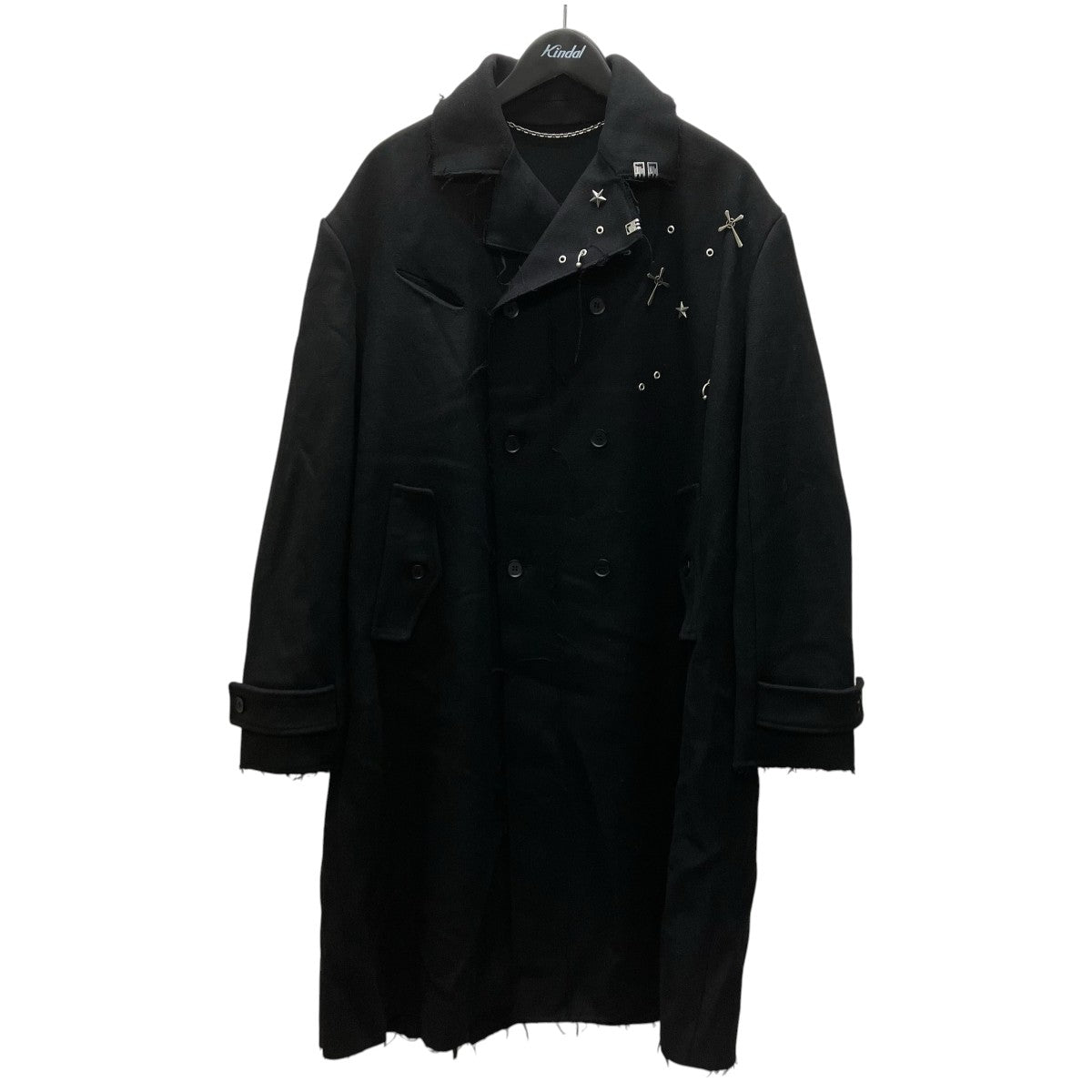 Troubled Waters 26SS LIEUTENANT’S WOOL COAT BLK ウールコート 古着・中古-1枚目のアイテム画像