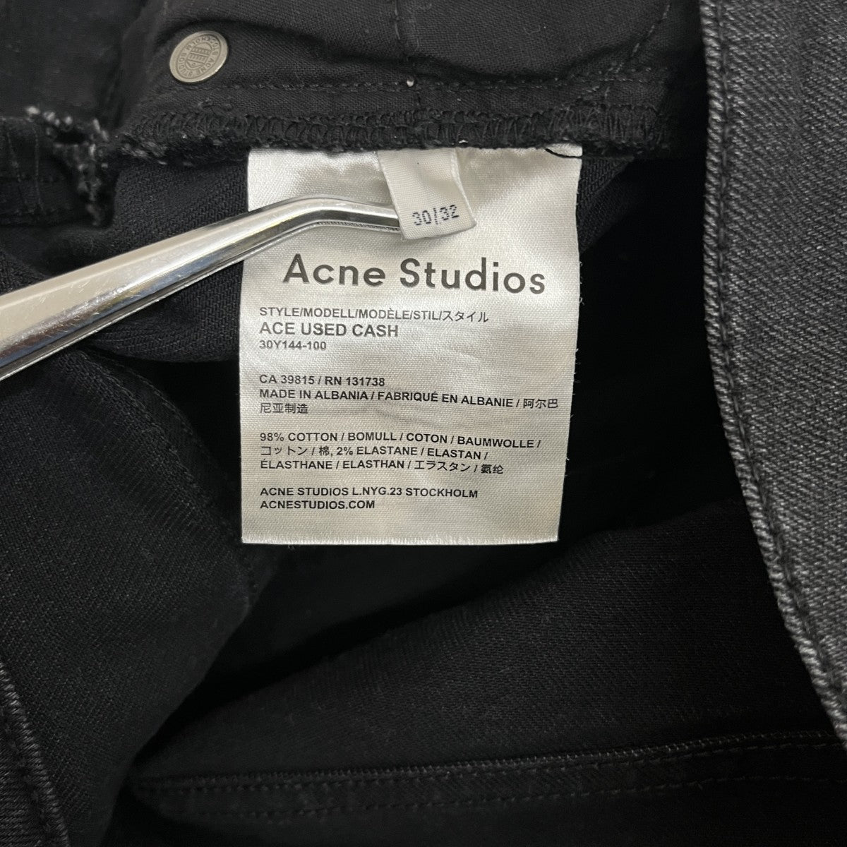 ACNE STUDIOS デニムパンツ30Y144-100 古着・中古-5枚目のアイテム画像