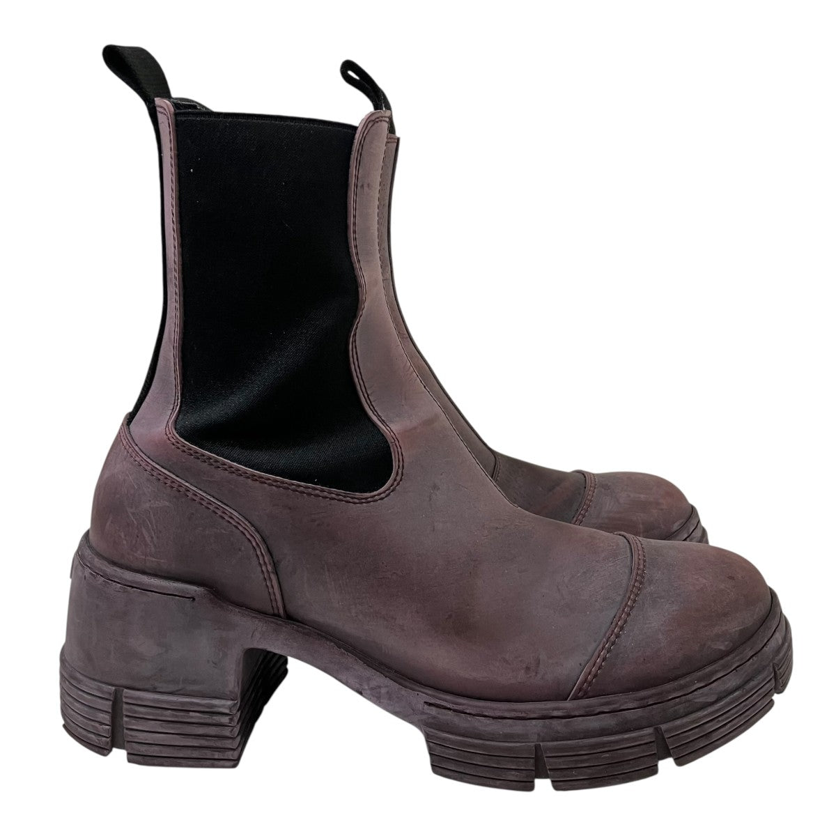 Ganni Recycled Rubber Heeled City Bootヒールアンクルブーツ 古着・中古-3枚目のアイテム画像