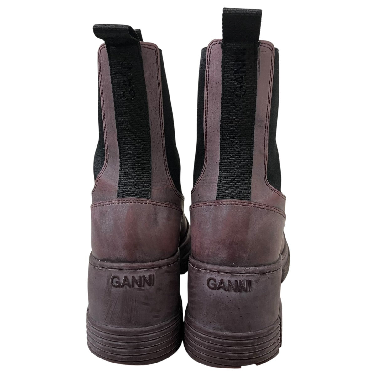 Ganni Recycled Rubber Heeled City Bootヒールアンクルブーツ 古着・中古-4枚目のアイテム画像