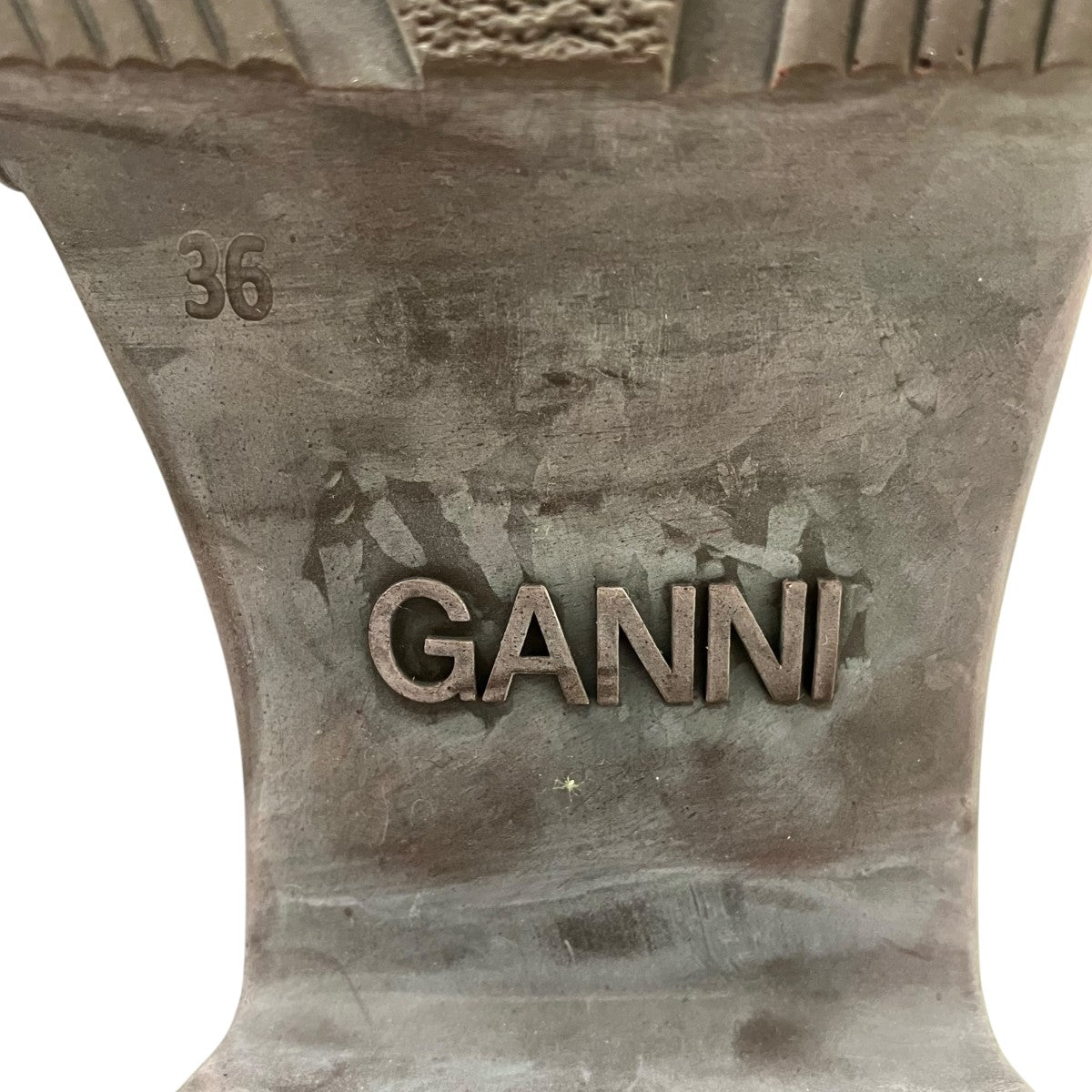 Ganni Recycled Rubber Heeled City Bootヒールアンクルブーツ 古着・中古-6枚目のアイテム画像