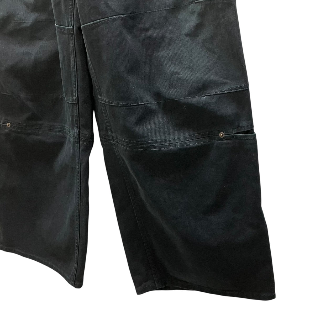 バレンシアガ　ブラックデニム BALENCIAGA(バレンシアガ) パッチポケットバギーデニムパンツ719337