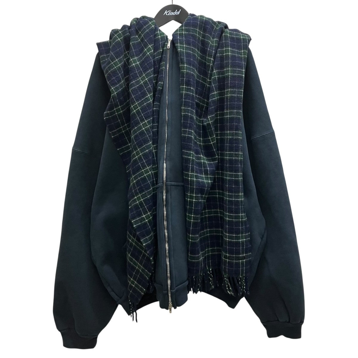 BALENCIAGA Scarf Zip-Up Hoodie マフラードッキングジップパーカー 古着・中古-1枚目のアイテム画像