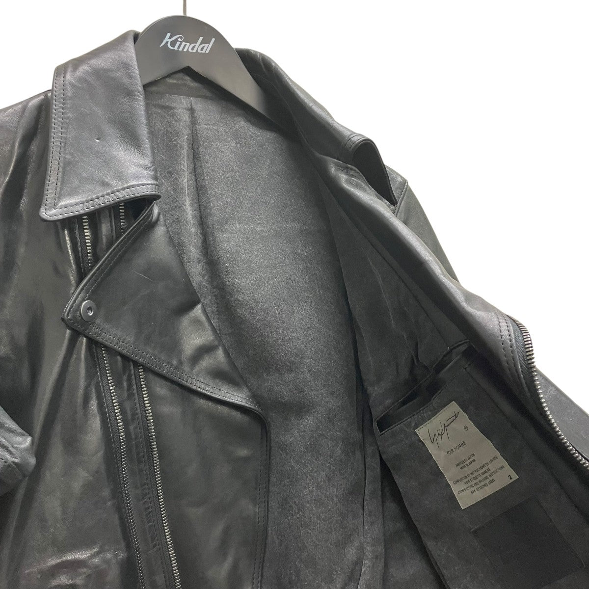 Yohji Yamamoto pour homme×BACKLASH レザージャケット 古着・中古-5枚目のアイテム画像