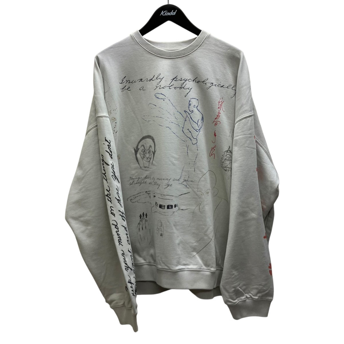 D-R-G-N- MEDITATIONS OVERSIZED CREWクルーネックスウェット1212-3-000026 古着・中古-1枚目のアイテム画像