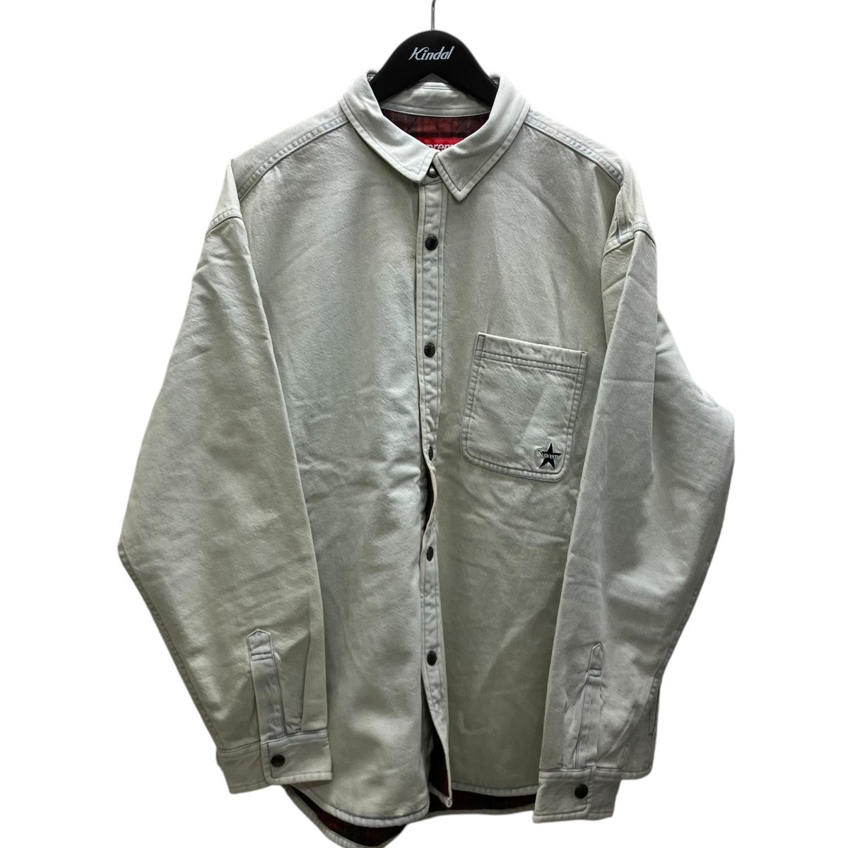 Supreme 25FW Quilted Lined Denim Snap Shirtシャツジャケット 古着・中古-1枚目のアイテム画像