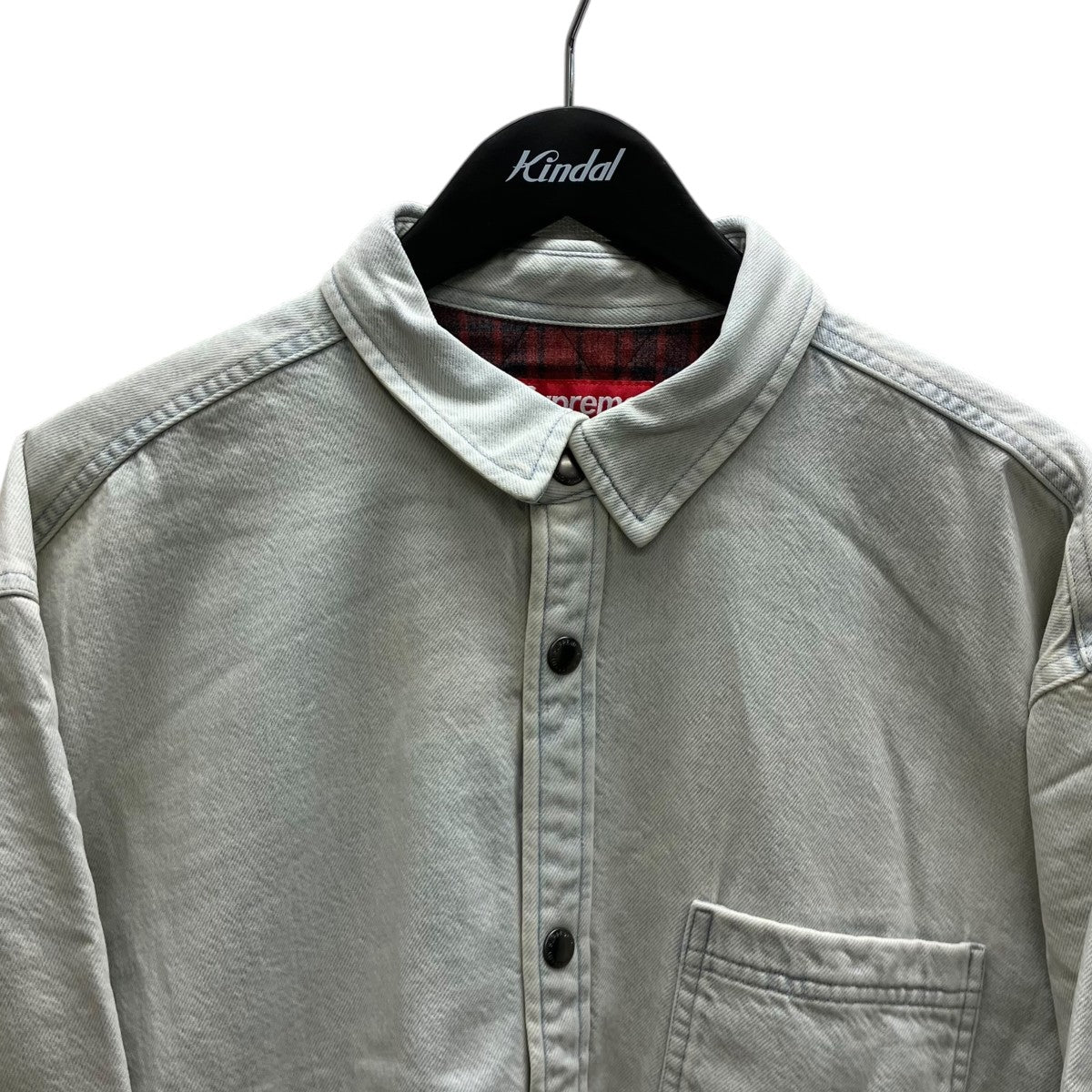 Supreme 25FW Quilted Lined Denim Snap Shirtシャツジャケット 古着・中古-2枚目のアイテム画像