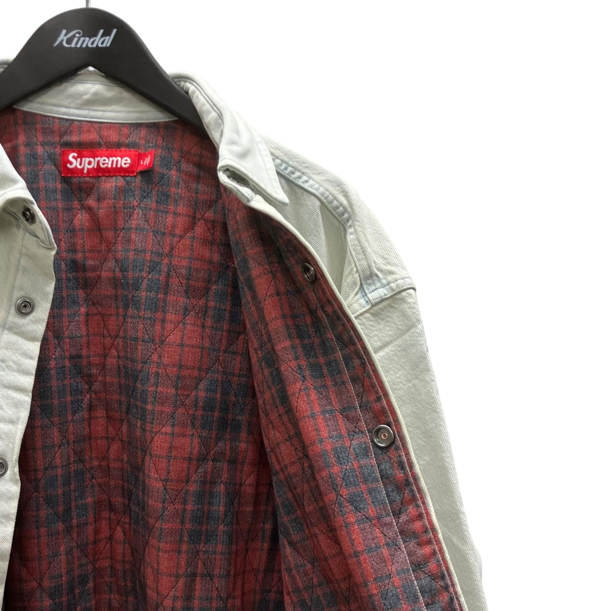 Supreme 25FW Quilted Lined Denim Snap Shirtシャツジャケット 古着・中古-3枚目のアイテム画像