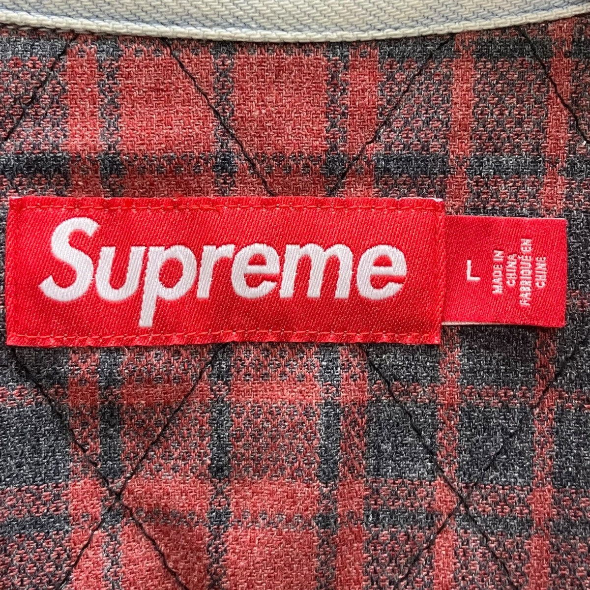 Supreme 25FW Quilted Lined Denim Snap Shirtシャツジャケット 古着・中古-6枚目のアイテム画像