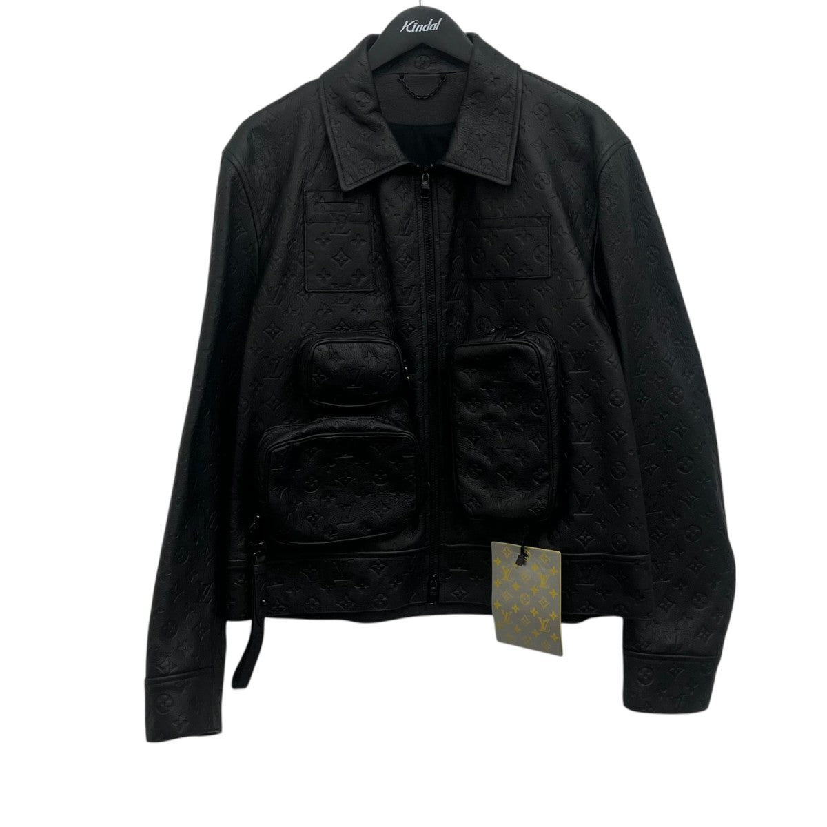 LOUIS VUITTON Monogram Embossed Utility Jacketモノグラムエンボスユーティリティレザー ジャケットHIL46EQXS 古着・中古-1枚目のアイテム画像