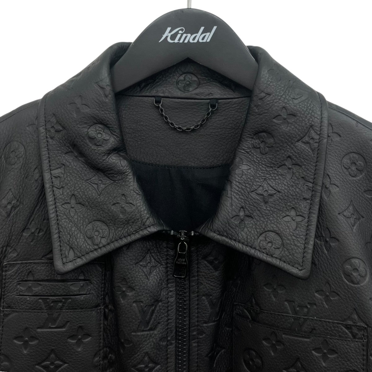 LOUIS VUITTON Monogram Embossed Utility Jacketモノグラムエンボスユーティリティレザー ジャケットHIL46EQXS 古着・中古-3枚目のアイテム画像