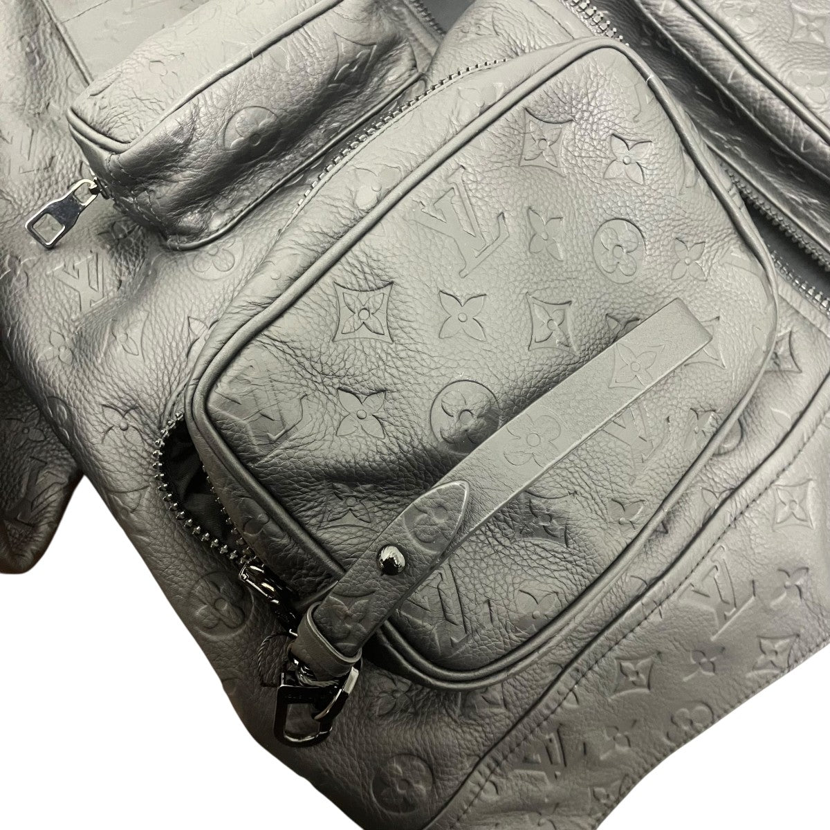 LOUIS VUITTON Monogram Embossed Utility Jacketモノグラムエンボスユーティリティレザー ジャケットHIL46EQXS 古着・中古-6枚目のアイテム画像