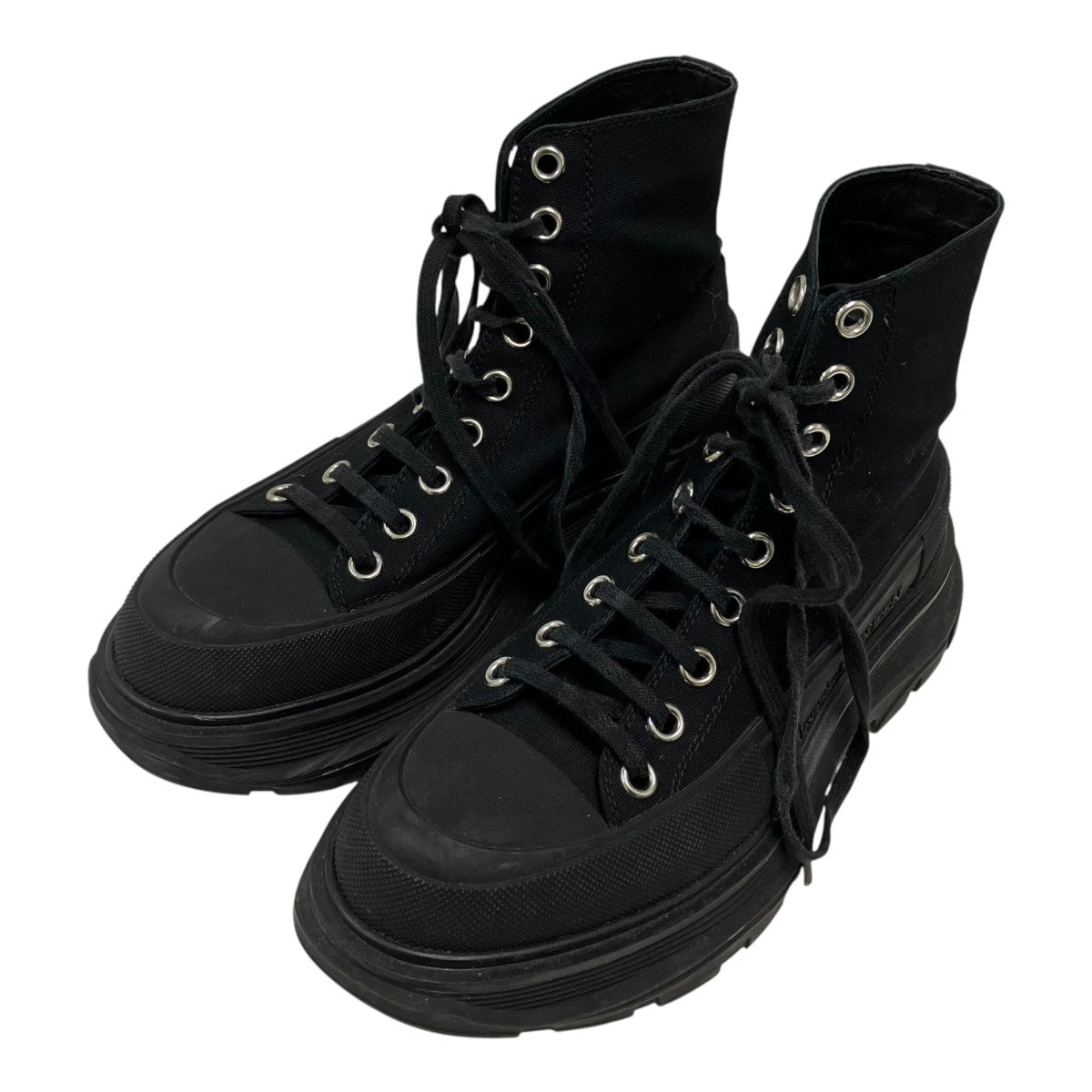 ALEXANDER McQUEEN キャンバスハイカットスニーカー 古着・中古-1枚目のアイテム画像