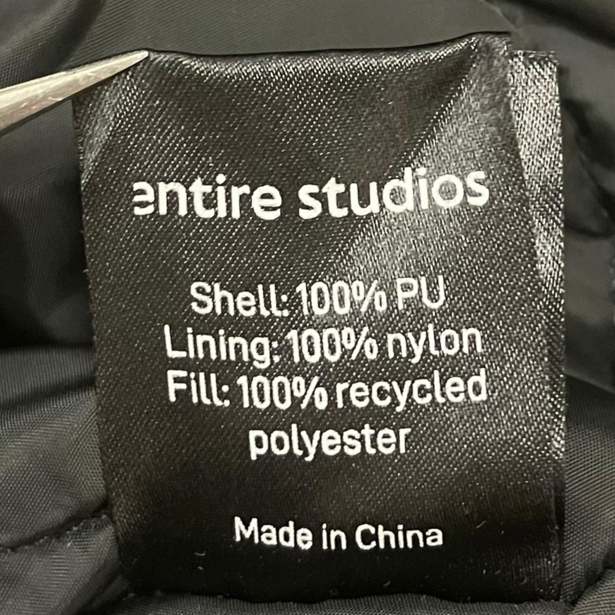 ENTIRE STUDIOS フェイクレザーボンバージャケット 古着・中古-7枚目のアイテム画像