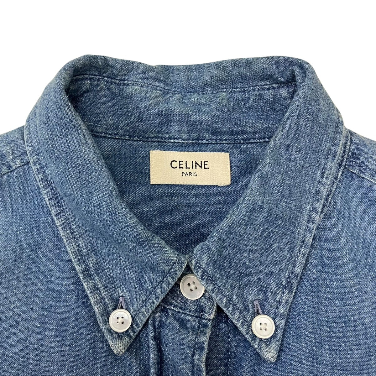 CELINE(セリーヌ) 長袖シャツ 20FA4208I ブルー サイズ S｜【公式