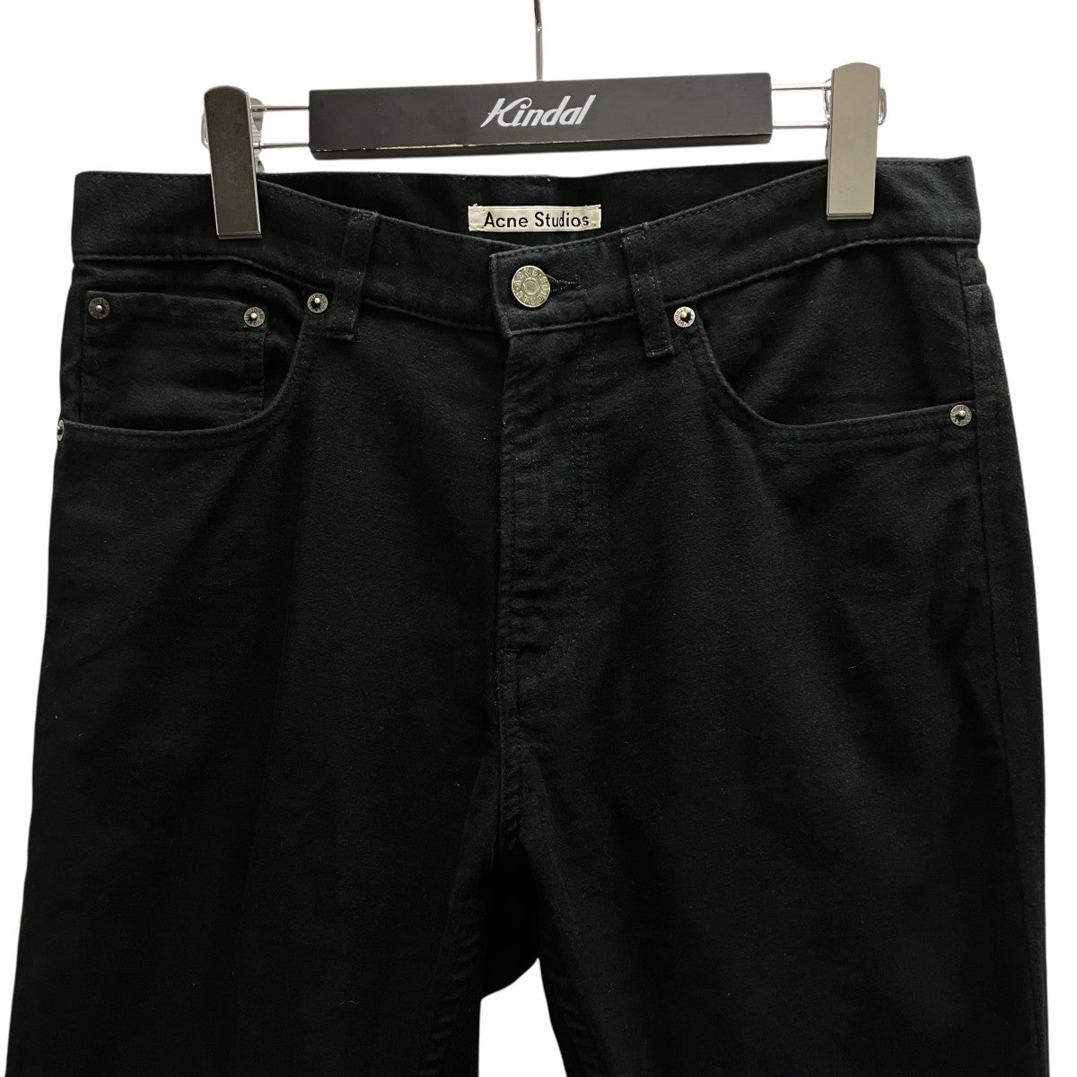 ACNE STUDIOS RIVER MOLESKIN BLACKモールスキンパンツ 古着・中古-3枚目のアイテム画像