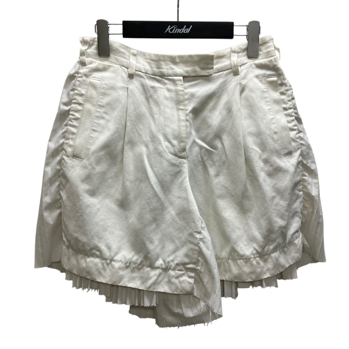 sacai Shorts With Pleated Back プリーツドッキングワイドショーツ
