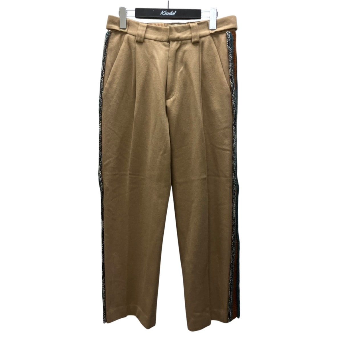 MAISON FLANEUR サイドライウールパンツ 古着・中古-1枚目のアイテム画像
