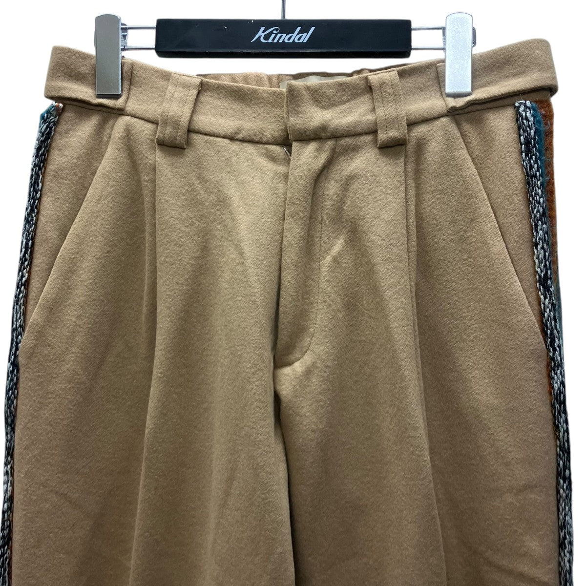 MAISON FLANEUR サイドライウールパンツ 古着・中古-2枚目のアイテム画像