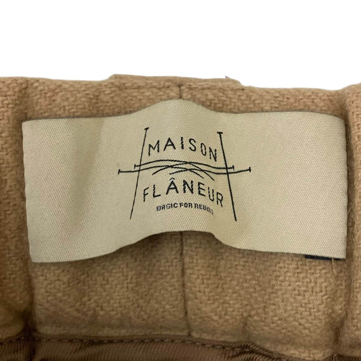 MAISON FLANEUR サイドライウールパンツ 古着・中古-6枚目のアイテム画像