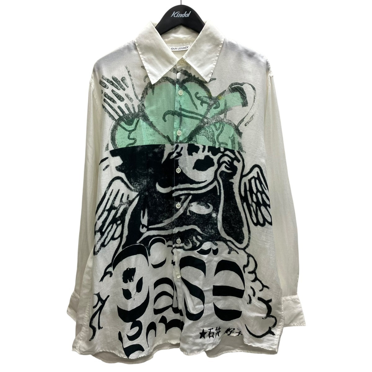 OUR LEGACY ABOVE SHIRT IVY CLOVER PRINT 長袖シャツ 古着・中古-1枚目のアイテム画像