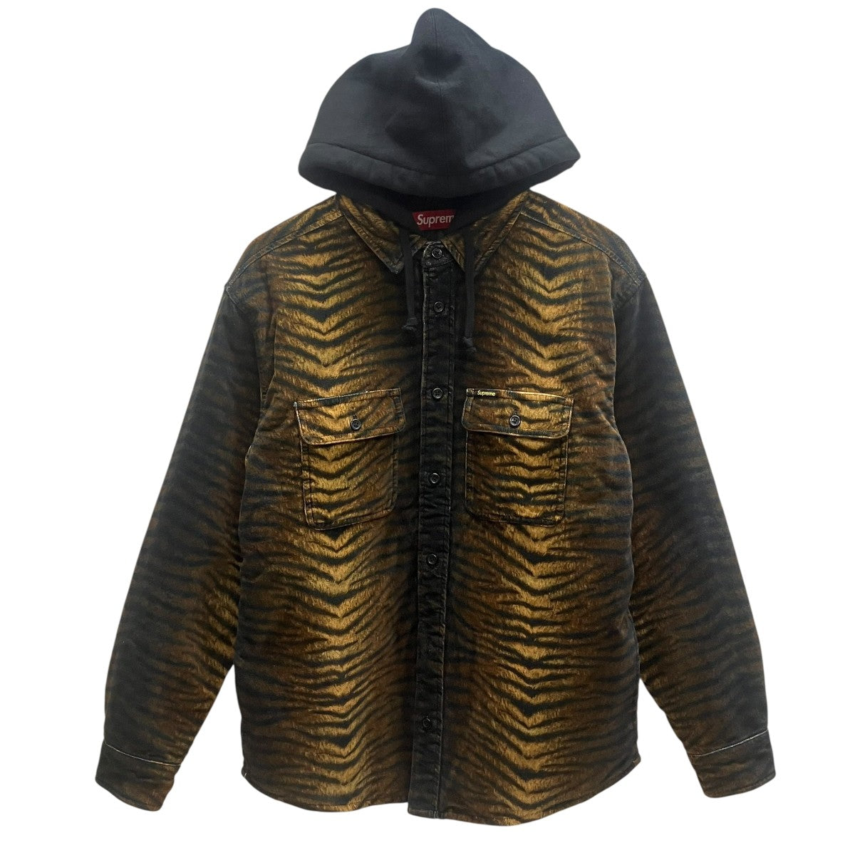 【Quilted Lined Hooded Velvet Shirt】