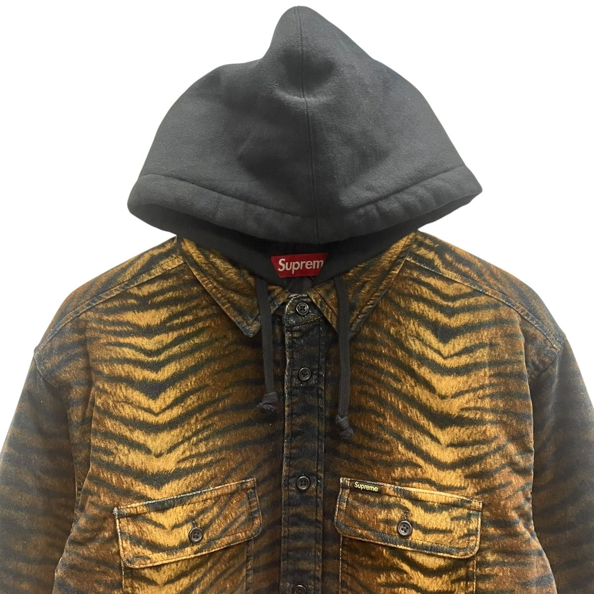 【Quilted Lined Hooded Velvet Shirt】