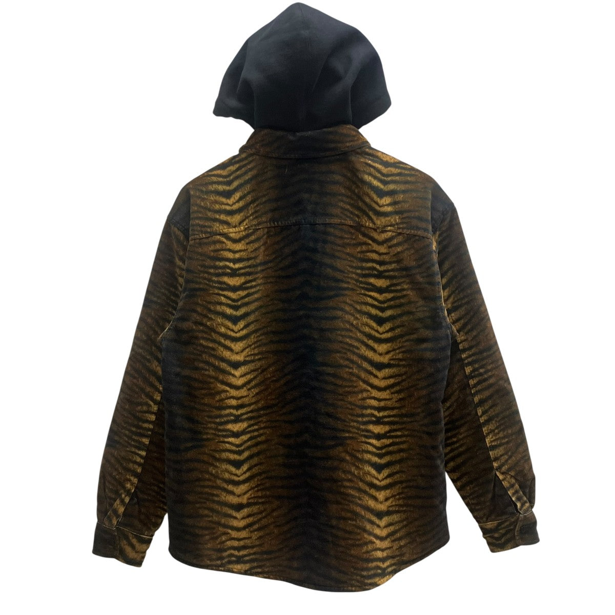 【Quilted Lined Hooded Velvet Shirt】