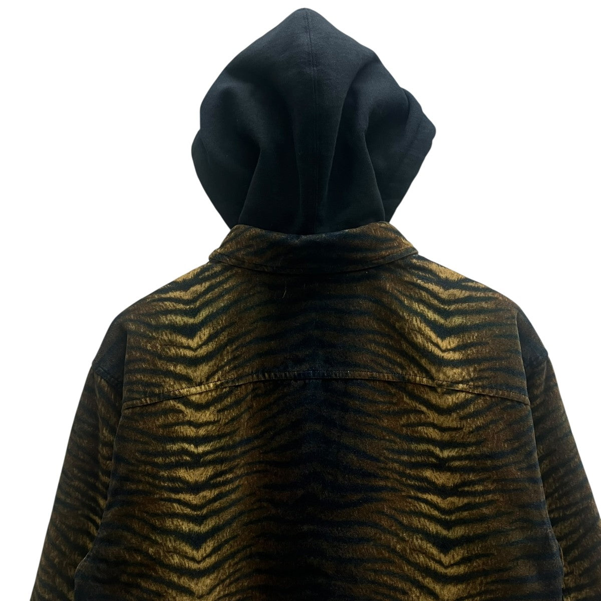 【Quilted Lined Hooded Velvet Shirt】