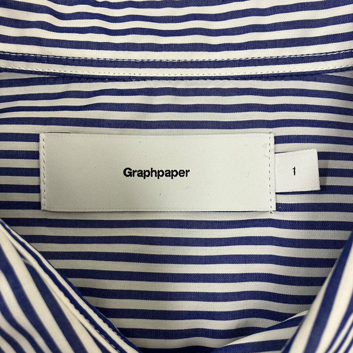 Graphpaper 25AW Broad Stripe Regular Collar Shirt ストライプシャツ 古着・中古-5枚目のアイテム画像