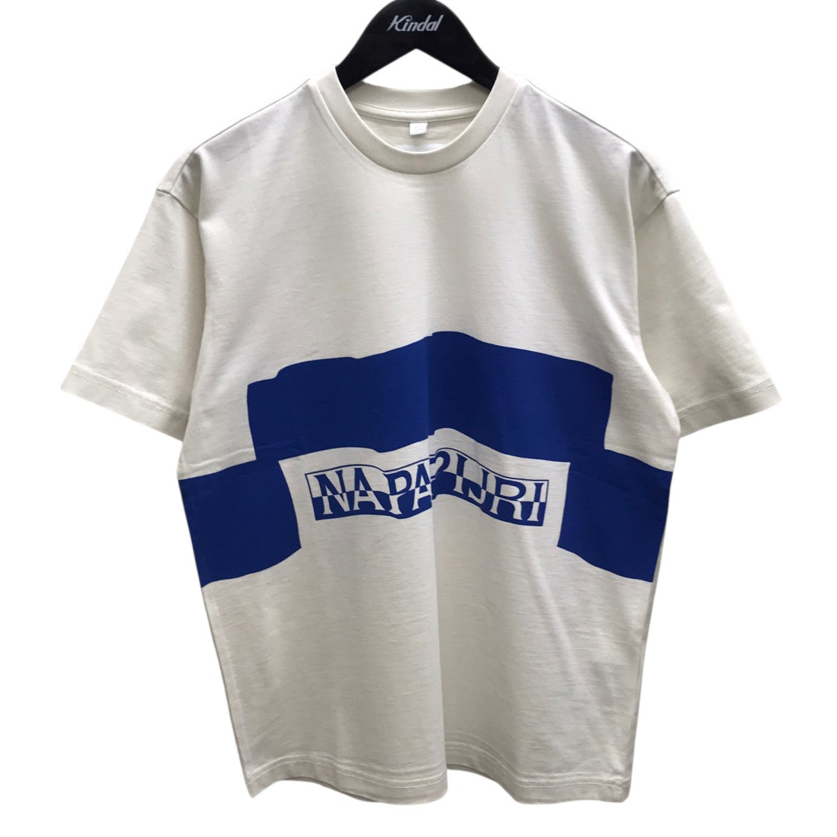 NAPAPIJRI SIRI SS WHT BLU プリントTシャツ 古着・中古-1枚目のアイテム画像