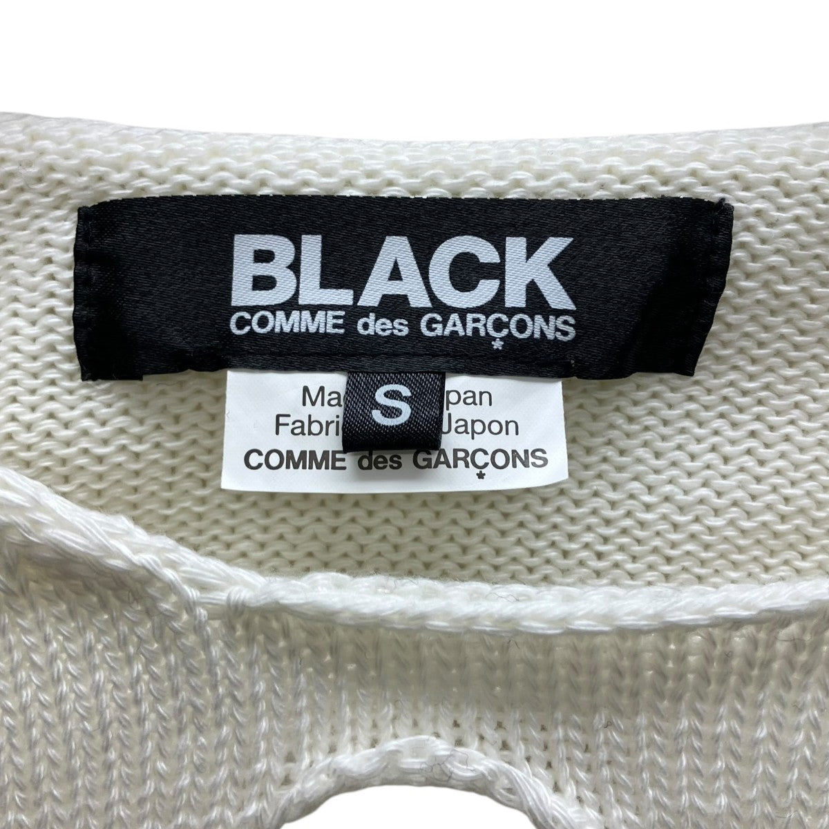 BLACK COMME des GARCONS 穴あきニット 古着・中古-5枚目のアイテム画像