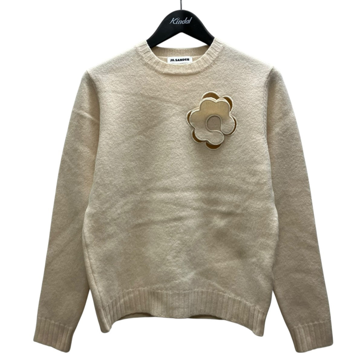 JIL SANDER フローラル アップリケ セーター ニット 古着・中古-1枚目のアイテム画像