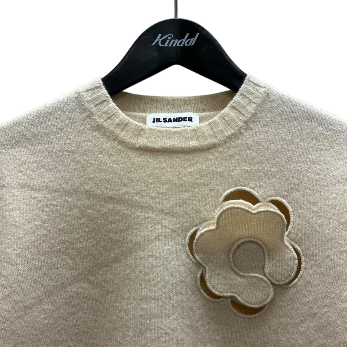 JIL SANDER フローラル アップリケ セーター ニット 古着・中古-2枚目のアイテム画像