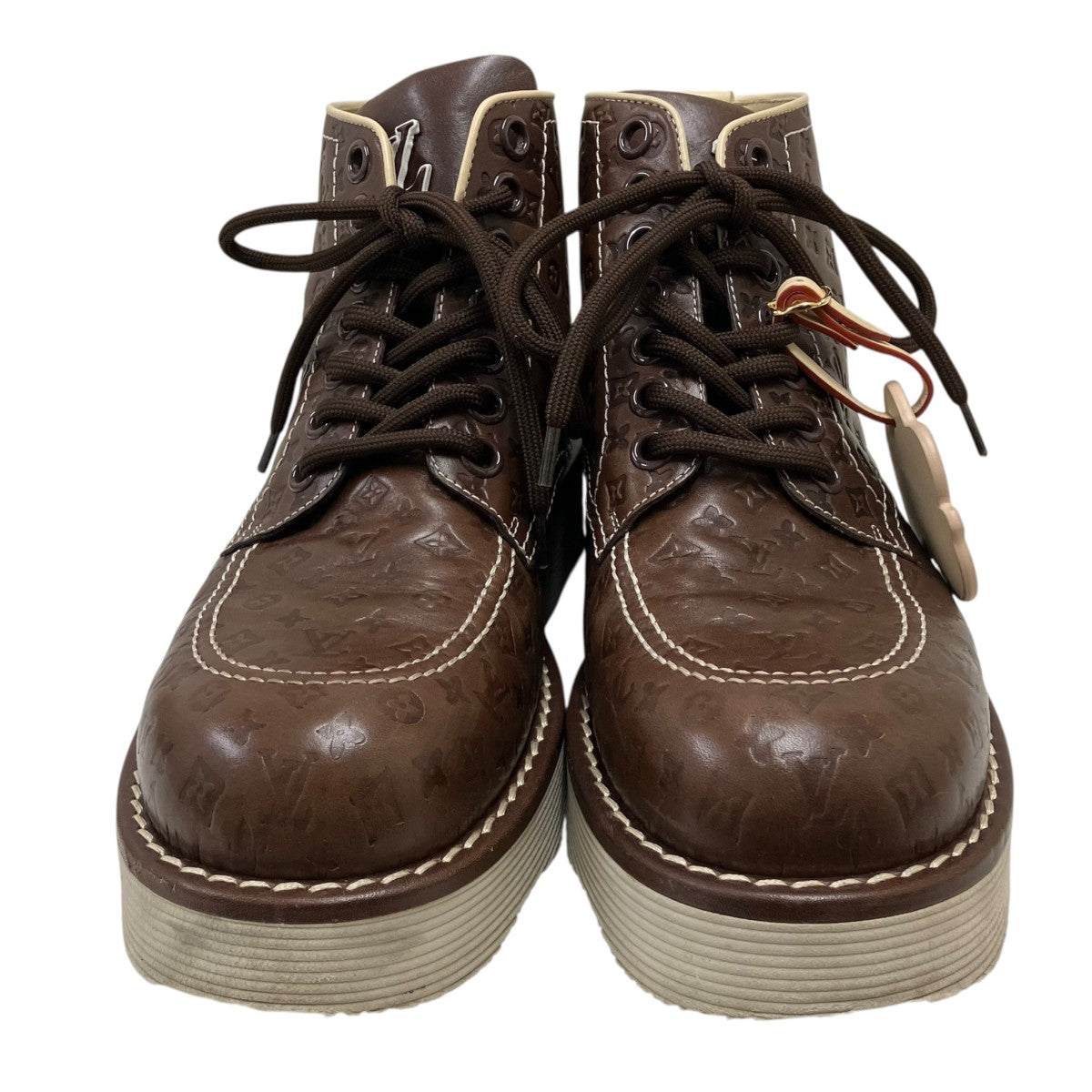 LOUIS VUITTON Tyler The Creator LVウェイブズライン モノグラムレザーブーツ 古着・中古-2枚目のアイテム画像