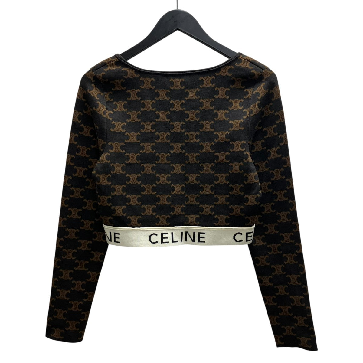 CELINE クロップド トリオンフモノグラムトップ Tシャツ 古着・中古-2枚目のアイテム画像