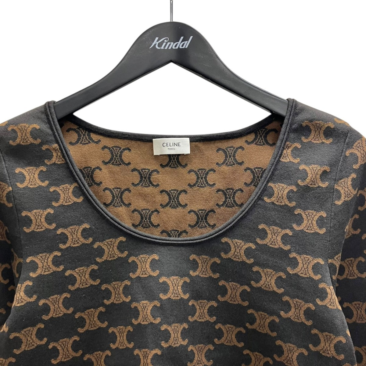 CELINE クロップド トリオンフモノグラムトップ Tシャツ 古着・中古-3枚目のアイテム画像