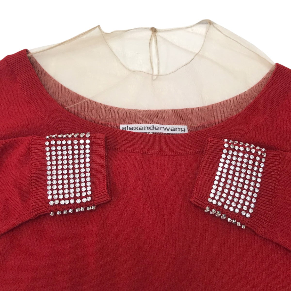 ALEXANDER WANG 袖ビジューニット 古着・中古-5枚目のアイテム画像