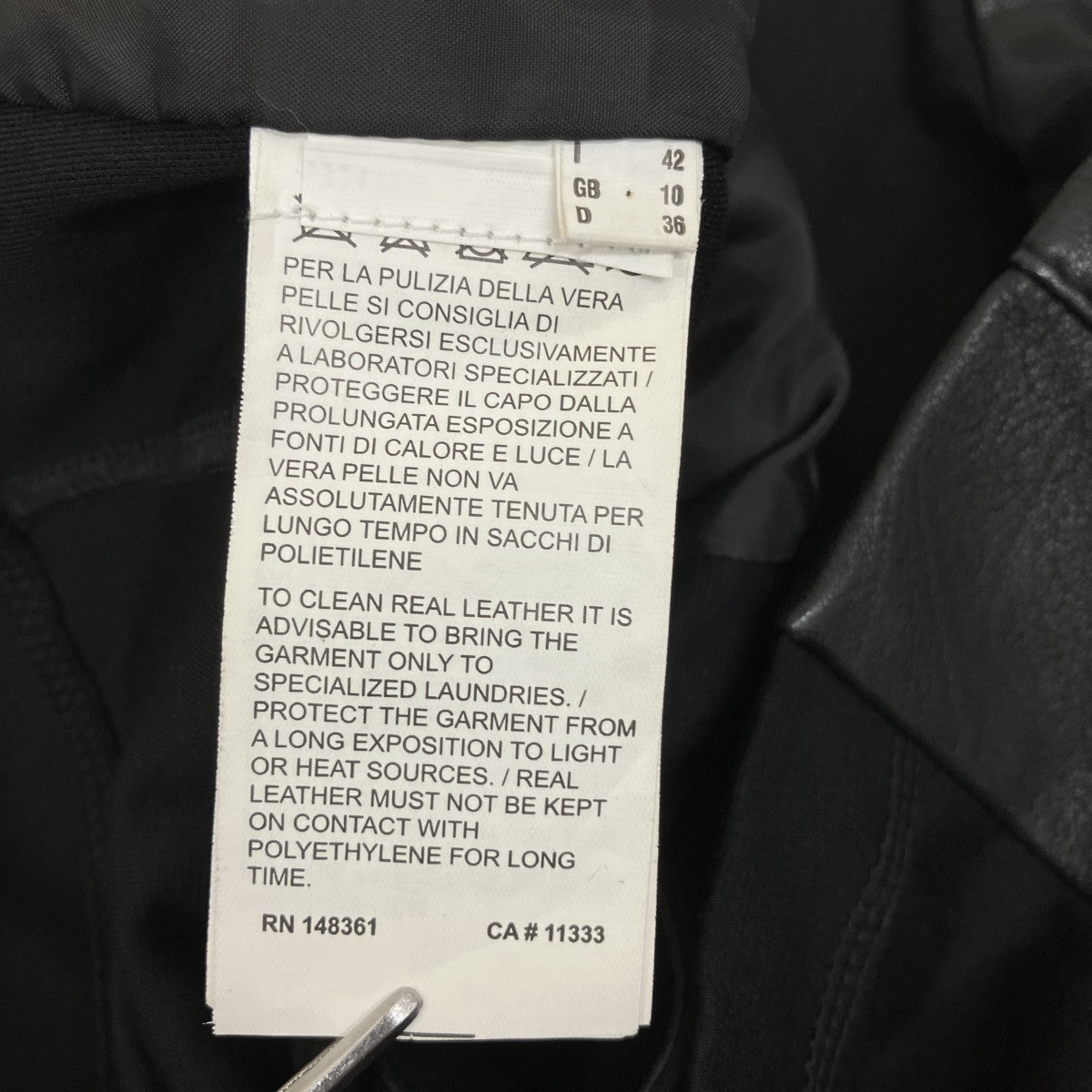 PINKO ライダースジャケット 古着・中古-6枚目のアイテム画像
