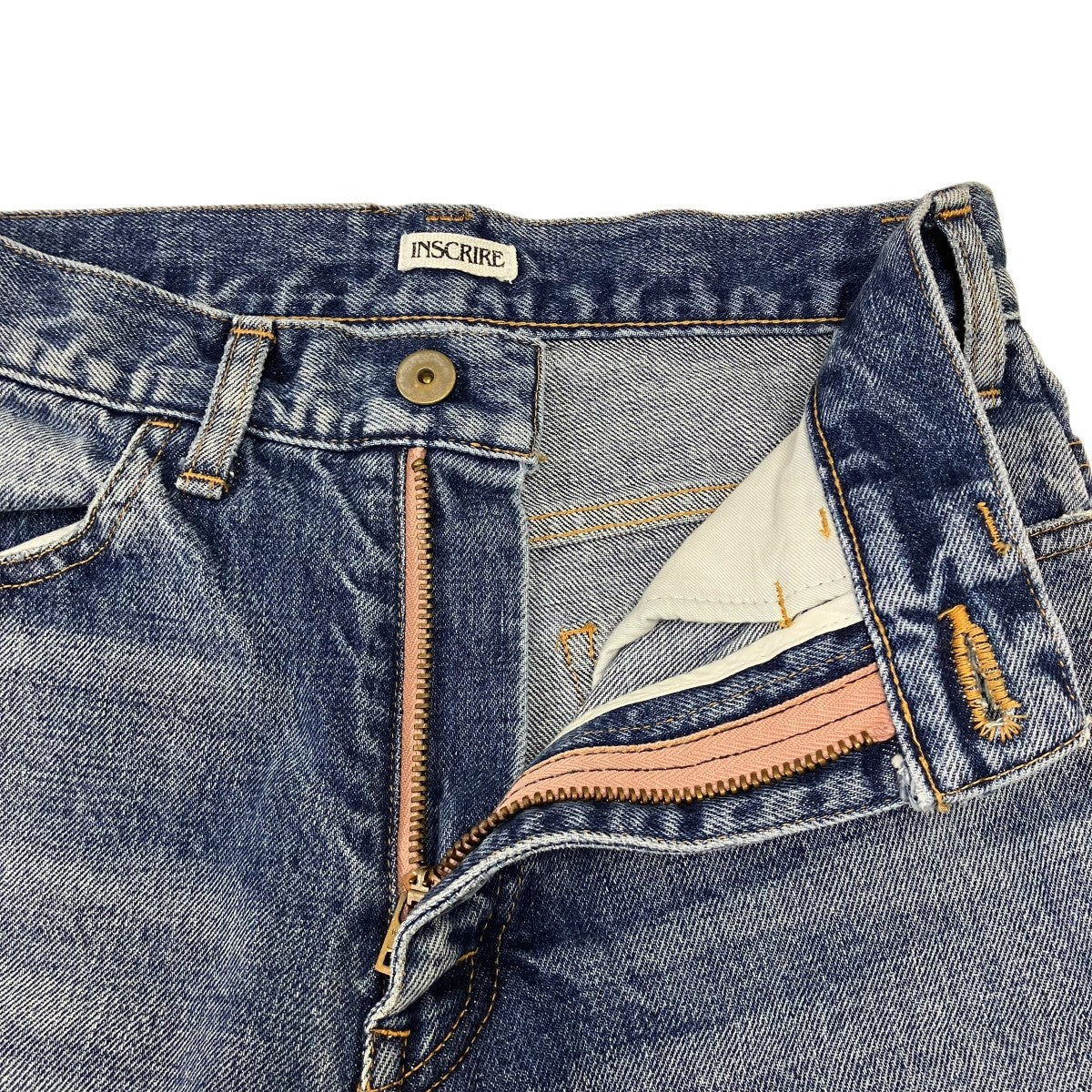 INSCRIRE 002 Flare Denim カットオフデニムパンツ 古着・中古-5枚目のアイテム画像