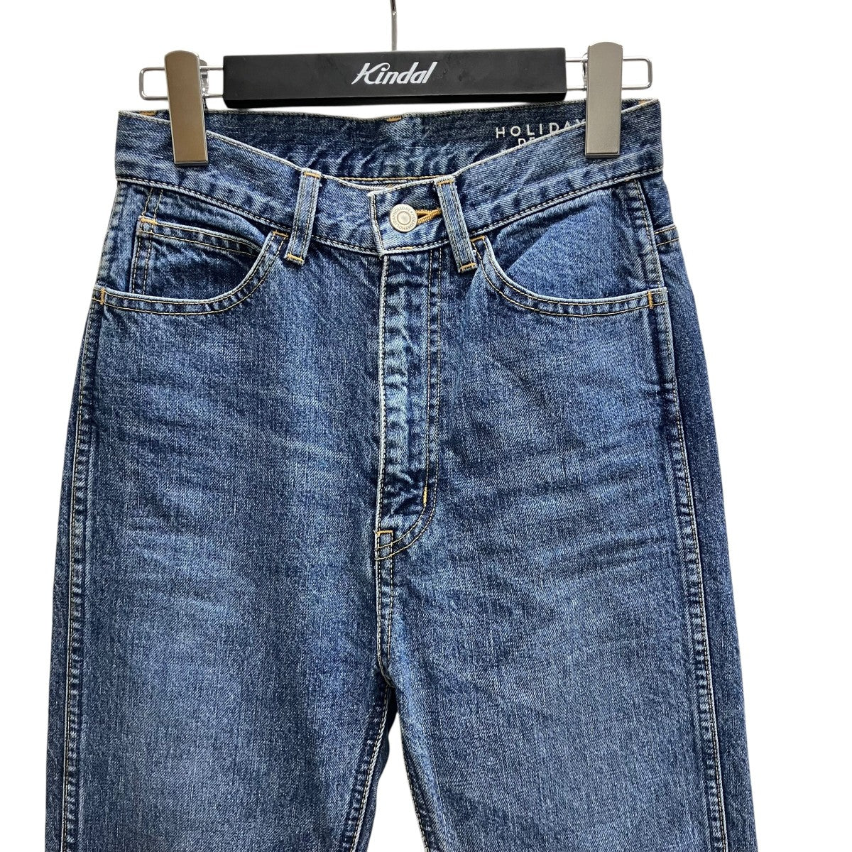 HOLIDAY ハイウエストスキニーフレアデニムパンツ 古着・中古-2枚目のアイテム画像