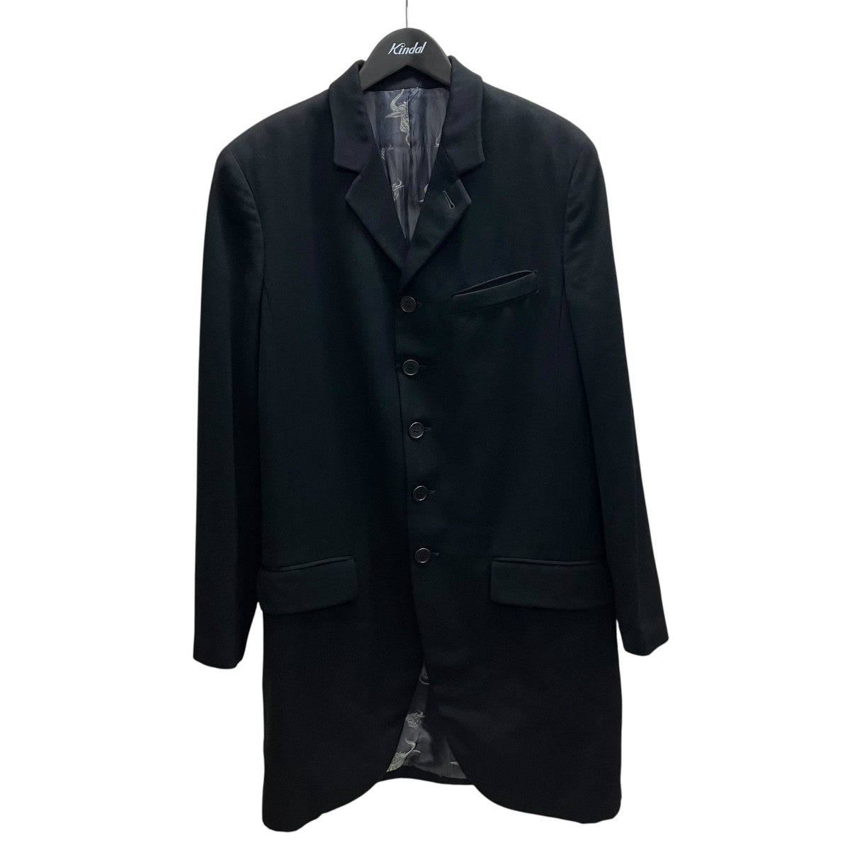 Jean Paul GAULTIER HOMME 94AW 裏地バッファローデザインウールコート 古着・中古-1枚目のアイテム画像